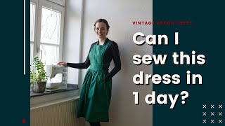 Sewing an apron dress last minute ✂️  Pinafore dress tutorial 💖 [upl. by Roderich917]