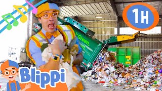 Garbage Truck Song  More Blippi Heavy Vehicle Nursery Rhymes  Educational Songs For Kids [upl. by Dniren]