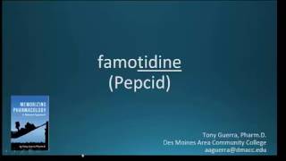 How to pronounce famotidine Pepcid Memorizing Pharmacology Flashcard [upl. by Rozalin]