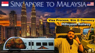 Singapore to Malaysia 🇲🇾 Journey  Malaysian Railways  Visa Sim amp currency all details [upl. by Niabi]