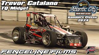 Trevor Catalano TQ Midget Gamblers Classic Atlantic City Indoor Auto Race 2024 [upl. by Tony547]