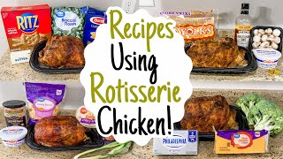 5 AMAZING Recipes Using ROTISSERIE CHICKEN  The FASTEST Easy Chicken Dinner Ideas  Julia Pacheco [upl. by Acsehcnarf]