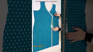 Angrakha kurti cutting stitching  Angrakha style kurti easy stitch shorts sewinghacks ytshort [upl. by Aylmar582]