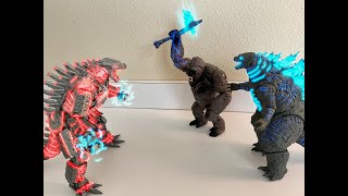 Godzilla x Kong vs Mechagodzilla Stop Motion made by my brother [upl. by Berri]