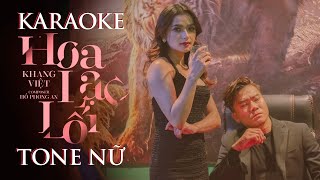 Karaoke Nữ  HOA LẠC LỐI  Khang Việt  Beat Gốc Độc Quyền [upl. by Lenni]