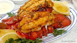 Buttery Baked Lobster Tails Recipe [upl. by Hort]