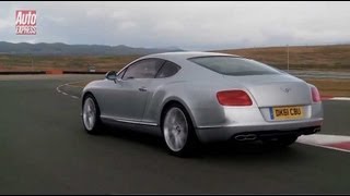 Bentley Continental GT V8 on track  Auto Express [upl. by Enyrehtak568]