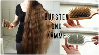 Alle meine Haarbürsten  how I brush my kneelong hair  engl subs now [upl. by Shulock]