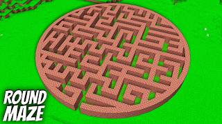 I found a ROUND MAZE in Minecraft  Whats INSIDE the SECRET MAZE [upl. by Adnowal]