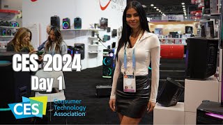 CES 2024 Las Vegas Exhibitor Booth tours and highlights in 4K Day 1 [upl. by Joao]