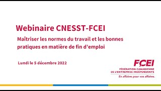 Maîtriser les normes du travail et les bonnes pratiques en matière de fin demploi [upl. by Kolivas]