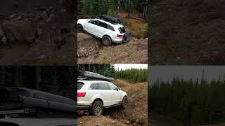 The Q7 getting through a deactivated road audi offroad britishcolumbia [upl. by Amelia]