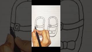 Easy Shoes Drawing  Artwithduha YouTube Short [upl. by Alac]