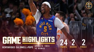 Kentavious CaldwellPope Full Game Highlights vs Hawks 🎥 [upl. by Mosra]