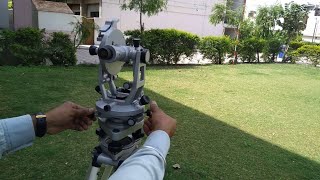 Part1 Theodolite Surveying In Hindi Parts of Theodolite Varnier scale [upl. by Karol]