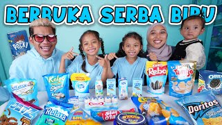 TANTANGAN BUKA PUASA MAKAN 1 WARNA SERBA BIRU [upl. by Fulmis]