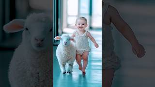 Adorable Baby and Sheep Fusion Delights the Audience [upl. by Kumler]