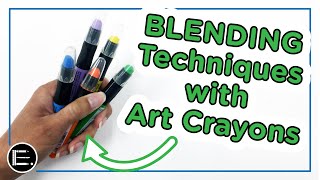 BLENDING Techniques with Art Crayons • Using Marabu Art Crayons [upl. by Dami]