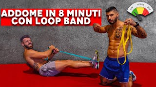 ADDOMINALI SCOLPITI CON LE LOOP BAND IN 8 MINUTI [upl. by Maloy]