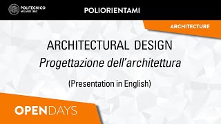 Architectural Design EN Laurea Triennale [upl. by Eisle]