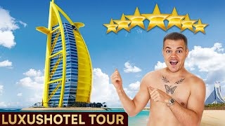 Ich schlafe im TEUERSTEN Hotel Dubais 7 STERNE  Burj Al Arab Luxushotel Tour 48 [upl. by Gustavus]