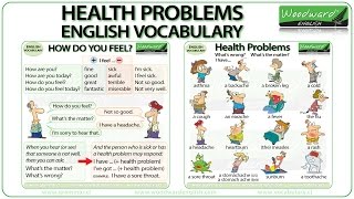 Health Problems  Learn English Vocabulary  Health Issues in English  How do you feel [upl. by Nastassia]