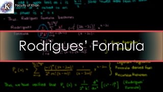 Rodrigues formula of Legendre polynomial [upl. by Angadresma]