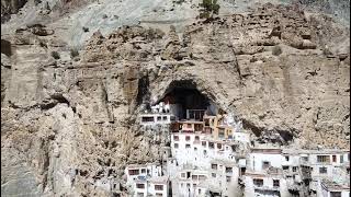 Phuktal Gompa  Phugtal Monastery Drone Shot  Zanskar Valley 2021 [upl. by Susy194]