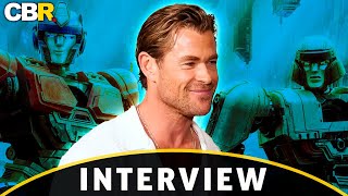 Chris Hemsworth Talks Transformers One and reuniting with Scarlett Johansson at San Diego Comic Con [upl. by Dnilasor]