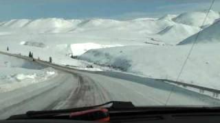 Winter Driving the Dempster Highway Northwest Territories Wright Pass Richardson Mountains part 2 [upl. by Grover]