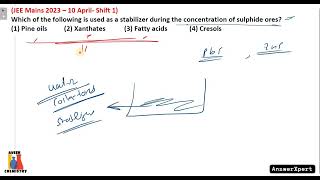 Which of the following is used as a stabilizer during the concentration of sulphide ores [upl. by Kirst80]