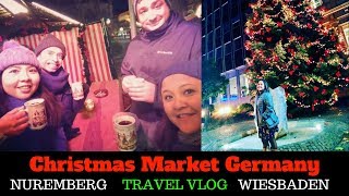 Travel Vlog Christmas Market Wiesbaden l Nuremberg l English [upl. by Alegnaoj706]