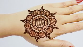 Easy Stylish Gol tikki Mehndi designs Simple Mehandi design Mehandi ka design Latest Mehndi design [upl. by Seiter]