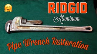 RIDGID 24” Aluminum Pipe Wrench and Straightening Projects on the Vise [upl. by Fisher951]