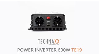 TECHNAXX POWER INVERTER 600W TE19 ENGLISH [upl. by Lissner]