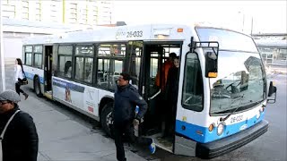 MONTREAL STM NOVA BUS 26033 TO LONGUEUIL METRO [upl. by Anahsahs]