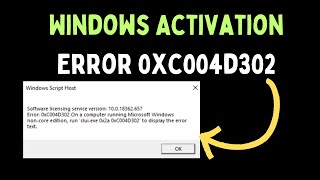 How to Fix Windows Activation Error 0xc004d302 on Windows 11 [upl. by Idnis]