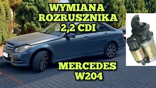 Jak wymienić rozrusznik MERCEDES W204 22 CDI 88kW wymiana rozrusznika demontaż wyjęcie naprawa [upl. by Alaikim]