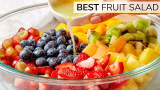 HOW TO MAKE THE BEST FRUIT SALAD  easy recipe [upl. by Conte]