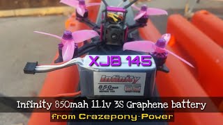 Infinity 850mah 3S Graphene Battery from CrazeponyPower [upl. by Enuahs299]