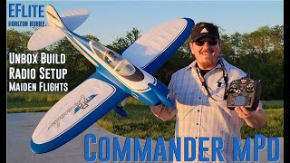 Eflite  Commander mPd  14m  Unbox Build Radio Setup amp Maiden Flights [upl. by Atazroglam]