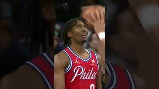 Tyrese Maxey starts BOXING after getting called for the foul😂 shorts [upl. by Hgieloj]