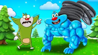 Roblox Oggy Become Super Stronger In Weight Lifting With JacK [upl. by Ainav647]