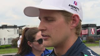 Marcus Ericsson Linus Lundqvist crash in Indy 500 practice [upl. by Khosrow]