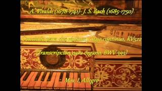 VivaldiBach  Concerto for 2 violins RV 522  Mov I  Organ tr BWV 593  Clavichord VST [upl. by Madison]