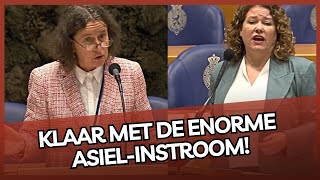 Marjolein Faber SLOOPT arrogante D66er die NIKS aan de asielinstroom wil doen [upl. by Leasi984]