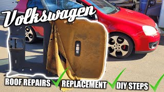 HOW TO REMOVE HEADLINER  VW GOLF GTi MK5 MK6  TIQUAN [upl. by Kendry139]