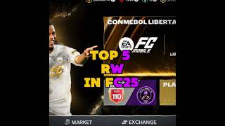 TOP 5 RW 😲🔥 eafc24 fifamobile fifa fifa23 eafc shorts [upl. by Kiley124]