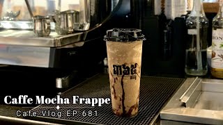 Cafe Vlog EP681  Caffe Mocha Frappe  Mocha drinks  How to make frappe drinks [upl. by Calva]