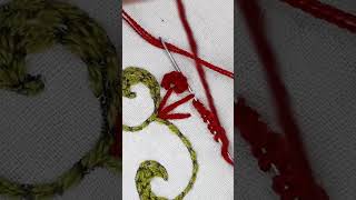 brazilian stitch embroideryintradayreelsreelsshortsStemstitches💝💝 [upl. by Aissak]